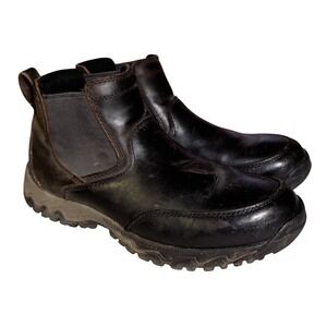 Duluth Trading Co Wild Boar Boots Mens Size 9.5W Oiled Brown Leather Chelsea